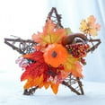 thumbnail image 2 of Halloween Star Artificial Pumpkin Maple Leaf Rattan Pendant Home Party Ornament, 2 of 6