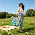 thumbnail image 4 of BiFandian Small Beach Tote Bag for Women, Waterproof Sandproof Canvas Beach Bag with Durable Zipper Pockets, Summer Lightweight Beach Tote for Travel, Vacation, Pool, Gym, Shopping and Daily Errands, 4 of 6