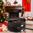 thumbnail image 3 of HLONK Wreath Storage Container， Stacking Christmas Wreath Storage Bags With Zipper And Handles Holiday Wreaths Storage Holder, 3 of 4