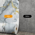 thumbnail image 7 of 15.7"x118" Self-Adhesive Marble Effect Tile Wall Sticker Background,Vinyl Furniture Film ,Waterproof Marble Look Wallpaper for Kitchen,Bathroom,Living Room, 7 of 7