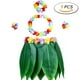 thumbnail image 1 of Niños Niñas flores hawaianas hoja hierba faldas guirnalda disfraz conjunto playa fiesta favores (5 uds) TUNC Sencillez, 1 of 5