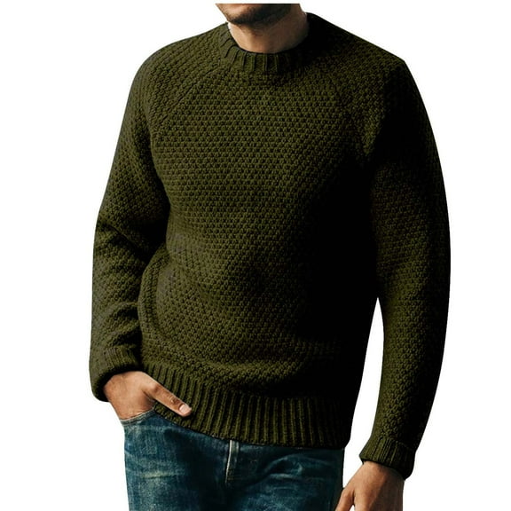 Sweaters for Men Crewneck Retro Pullover Long Sleeve Sweater Men Sweaters And Pullovers