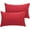 Red, variant on LuxClub Collection Pillowcases 2 Pack - Eco Friendly Wrinkle Free Cooling Pillow Cases with Satin Trim - Machine Washable Hotel Bedding Silky Soft - Medallion Gold Queen