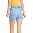 thumbnail image 3 of Love Tree Women's Juniors Paperbag Waist Denim Mom Shorts (S, Blue), 3 of 3
