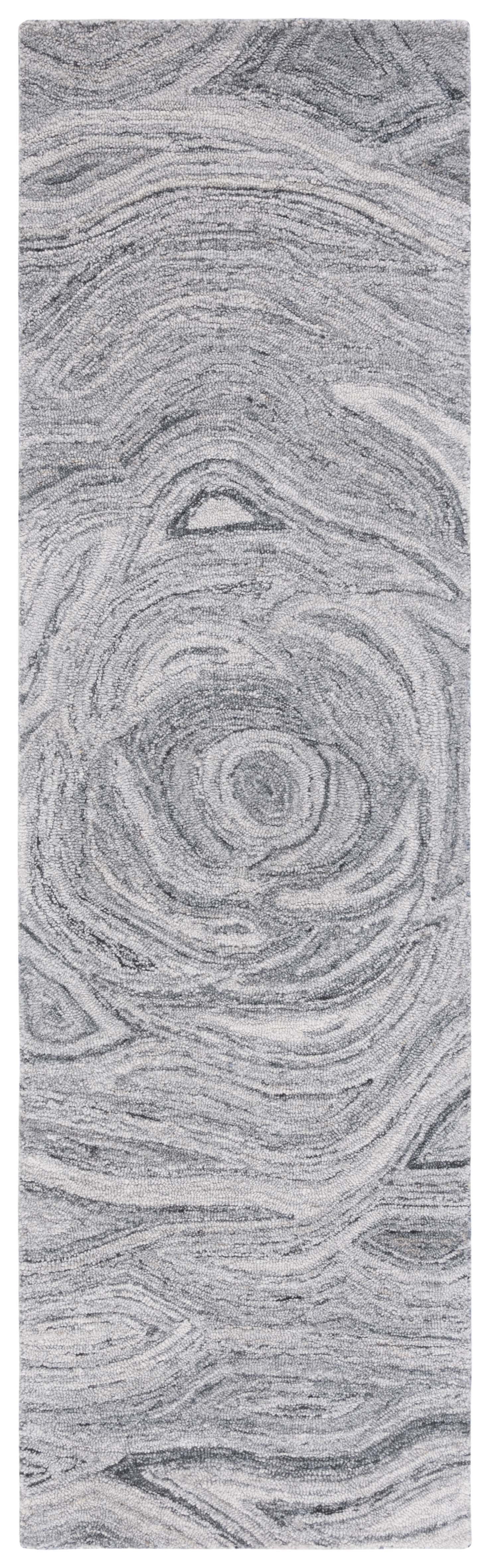 SAFAVIEH Abstract Kebo Distrssed Runner Rug, Dark Grey/Black, 2'3" x 8'