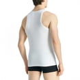 thumbnail image 3 of adidas Camiseta interior para hombre, paquete de 2 - Ergonomic Tank Top 2PK, Active Flex Cotton, sin mangas, lisa Blanco 2XL (XX-Large), 3 of 6