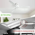 thumbnail image 3 of Sofucor Luxury Power 52-Inch White Modern Ceiling Fan for Living Room, Bedroom, 3 of 12