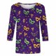 thumbnail image 5 of Tejiojio 3/4 Length Sleeve Women Tops Carnival Crew Neck Dressy Loose Fit Blouses Casual Summer T Shirts, 5 of 5