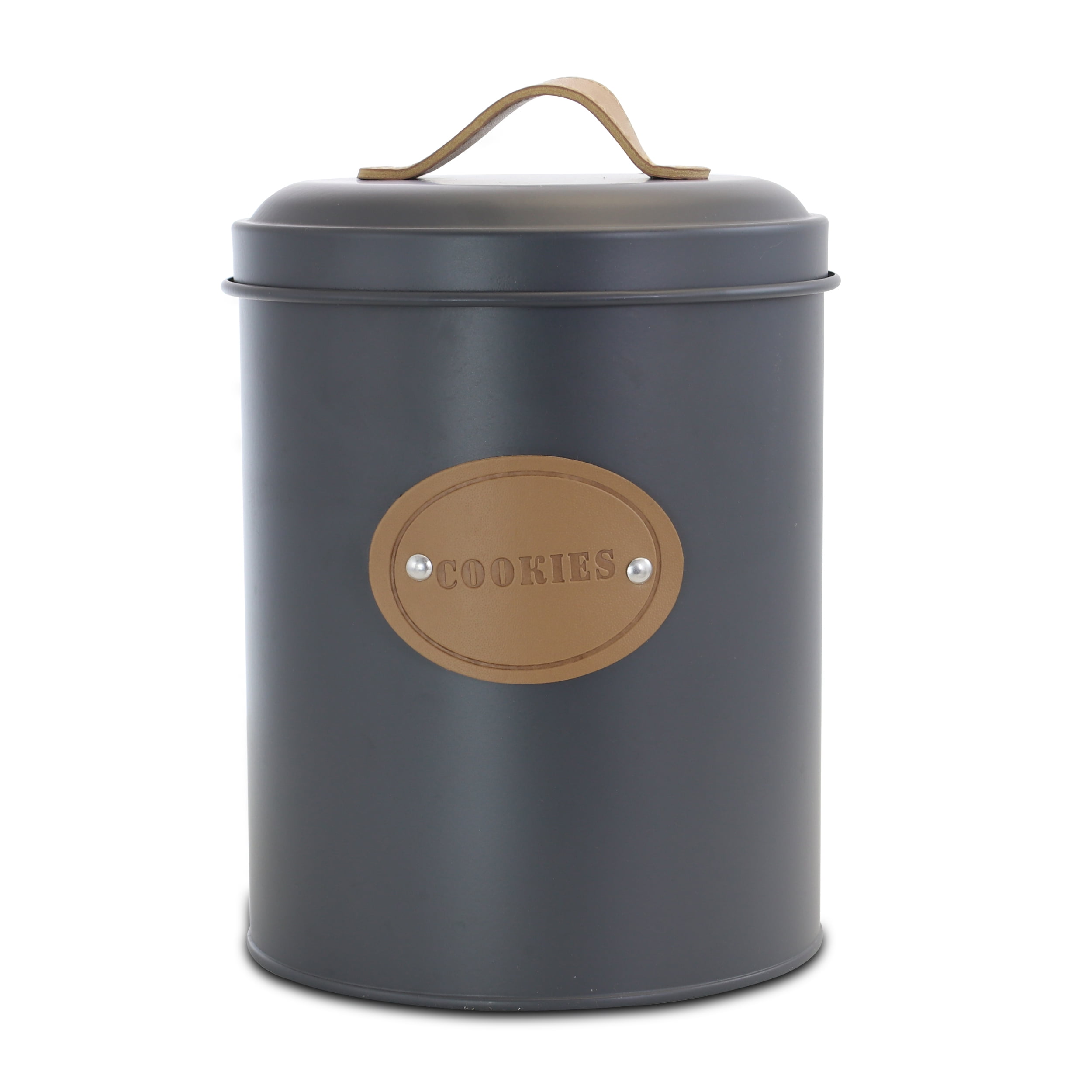 Boston Warehouse Grey Medallion Kitchen Canister - 7 Inch, Airtight Storage
