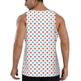 thumbnail image 3 of Easygdp Red Blue Polka Dots Men's Tank Top, Sleeveless Muscle T Shirts, Breathable, Quick-Dry, Loose for Gym, Running, Fitness - Large, 3 of 9