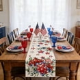 thumbnail image 5 of Huge Memorial Day Savings! Boovnll 4th of July Table Runner, 13x72" Stars Stripe Memorial Day Table Runner, Patriotic Table Runner for Patriotic Party Dining Table Decor, 4th of July Decorations, 5 of 7