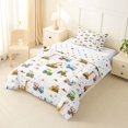 thumbnail image 2 of Manfei Cartoon Animals Twin Comforter Sets,Cute Boys Art Bedding Set,White,Polkadot Reversible,2pcs,1 Comforter and 1 Pillowcase, 2 of 7