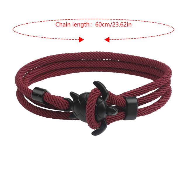 Milan Bracelet Tortue Série Océan Couple Sangle Rouge