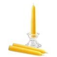 thumbnail image 4 of Hyoola, 7 Hour Handmade All Natural Beeswax Taper Candles - Yellow Unscented (12 Pack), 4 of 6