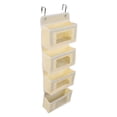thumbnail image 3 of Over Door Organizer, Nonwoven Hanging Closet Organizer  For Bedroom Khaki 4 Compartments, 3 of 8