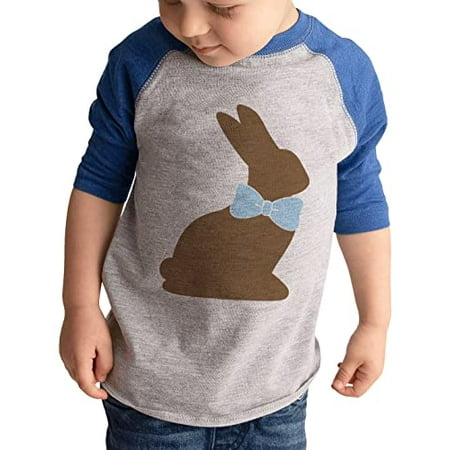 

7 ate 9 Apparel Boys Happy Easter Shirts - Chocolate Bunny Blue Shirt 4T