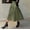 Army Green, variant on Daolelai Women's A-Line Skirt Umbrella Skirt Bow Big Swing Skirt Slim Waist Skirt Long Skirt
