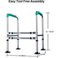 thumbnail image 3 of Toilet seat Safety Frame & Rail, Stand Alone Toilet Handrails, 3 of 6