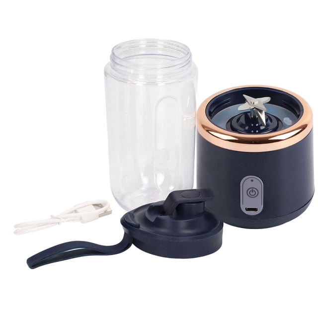 Licuadora portátil de 400 ml, 6 cuchillas, 22000 rpm, 1500 mAh, de grado alimenticio, PCTG, carga USB, para viajes, frutas, verduras y café.