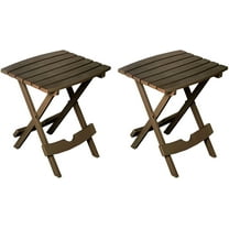 Adams Manufacturing Outdoor Modern and Storage Plastic End Table, Brown (2 Pack)