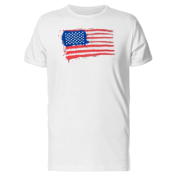 Brush Painted Usa Flag Tee Men's -Image by Shutterstock