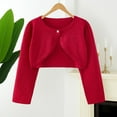 thumbnail image 4 of Girls Metallic Yarn Button Knit Cardigan Open Front Jacket Thin Lightweight Layer Dressy Outerwear for Children, 4 of 4