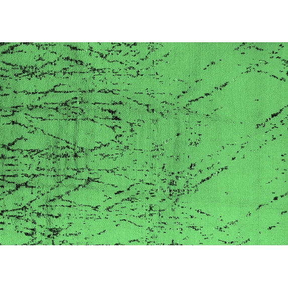 Ahgly Company Indoor Rectangle Solid Emerald Green Modern Area Rugs, 2' x 3'