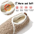 thumbnail image 3 of Knivor Closed Back Slippers for Women Slipper Socks Sherpa Fleece V‑Trim Slip On Indoor Outdoor Non Slip House Shoes, 3 of 8