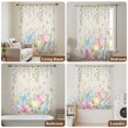 thumbnail image 6 of Easter Eggs Sheer Curtains 72 Inches Long, Spring Daisy Eucalyptus Leaves Rustic Burlap Light Filering Curtains, Breathable Simi Curtain Privacy Drapes for Living Room Bedroom Window Treatment, 6 of 9