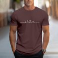 thumbnail image 2 of XIYON Father's Day T Shirts for Men Short Sleeve Round Neck Letter Print Summer Breathable Fashion Tee Top For Casual Daily Wear And Outdoor Activities,Brown,XXXXL, 2 of 4