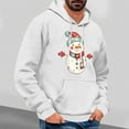 thumbnail image 2 of GuangCheng Hooded,Chirstmas,Sweatshirts for Men,Snowman Printed,Drawstring,Drop Shoulder,Thick,Warm Coats,Long Sleeve,Pullover,Hoodies, 2 of 5