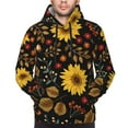 thumbnail image 4 of Bingfone Sunflowers Leaves Men'S Drawstring Hoodie Long Sleeve Pocket Sweatshirts-Xx-Large, 4 of 9