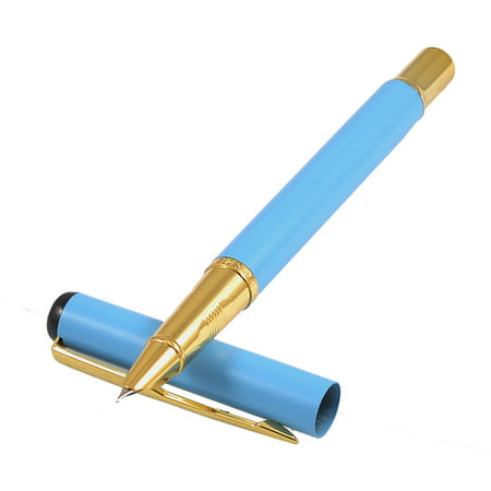 Unique Bargains Unique Bargains Student Blue Shell 0.2cm Dia Hooded Nib Writing Fountain (Best Fountain Pen For Students)