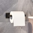 thumbnail image 3 of Portarrollos de papel higiénico autoadhesivo Rawiri - Portarrollos de papel higiénico no perforado - Adhesivo de pared de acero inoxidable pintado - Negro, 3 of 5