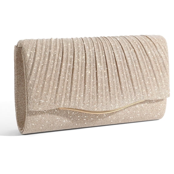 Suede Evening Bag Formal Clutch Purses for Women Sparkling Evening Bag with Detachable Chain for Prom Wedding Party