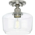 thumbnail image 3 of Progress Lighting, Aiken Collection, 1-Light Flush Mount, Brushed Nickel, Clear Glass Shade, 3 of 6