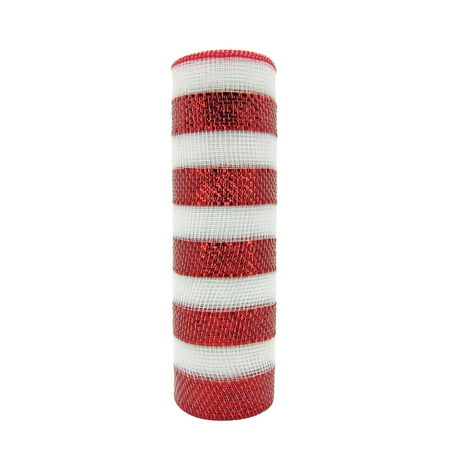 UPC: 0191518045697 | Red & White Striped Mesh by Celebrate It™