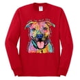 thumbnail image 3 of Dean Russo Best Dog Dog Lover Mens Long Sleeve Shirt, Red, 3X-Large, 3 of 6