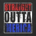 thumbnail image 2 of Straight Outta 'Merica T-Shirt | Cool Patriotic White Tee Gift, 2 of 5