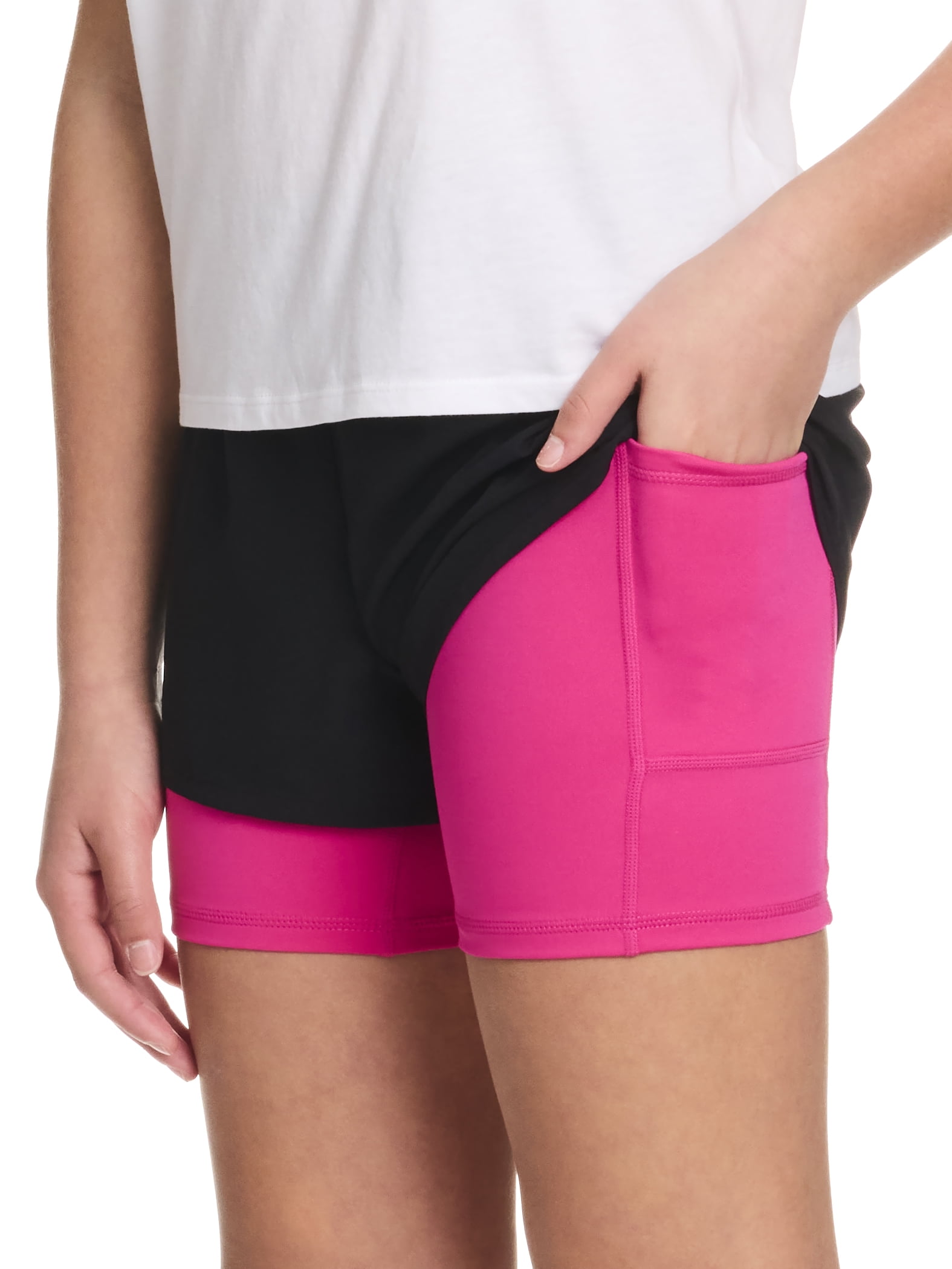 Reebok Girl's Athletic Compression Woven Run Short, Sizes 4-18