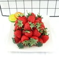 thumbnail image 5 of Simulación de modelo de fresa, decoración de fruta falsa de plástico, accesorios de fondo para fotografía, materiales de decoración DIY, 50 piezas, 5 of 5