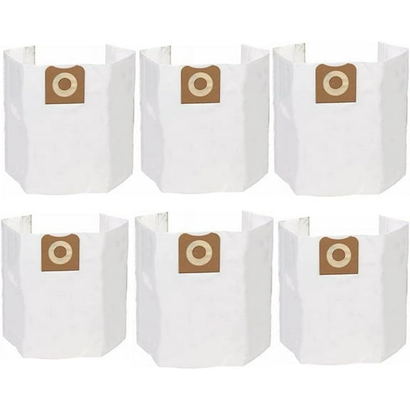 6PK  VF3502 Vacuum Bags, Replacement Filter Bags for Ridgid RT1200, 1610RV 12-16 Gallon Wet/Dry Vac Dust Collection Bags (75002P3)