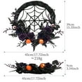 thumbnail image 2 of Coollooc Halloween Wreath for Front Door 18 Inch Black Spider Web and Horror Skull Fake Flowers Ornamnets Scary Halloween Decor Spooky Outdoor Indoor Home Party Fireplacce Window Wall Hanging Decor, 2 of 9