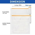 thumbnail image 4 of Unique Bargains Masking Paper with Tape 2000x110cm / 65.62ftx43.31" 1 Set Pre-Taped Paper Film Kit White Orange, 4 of 7