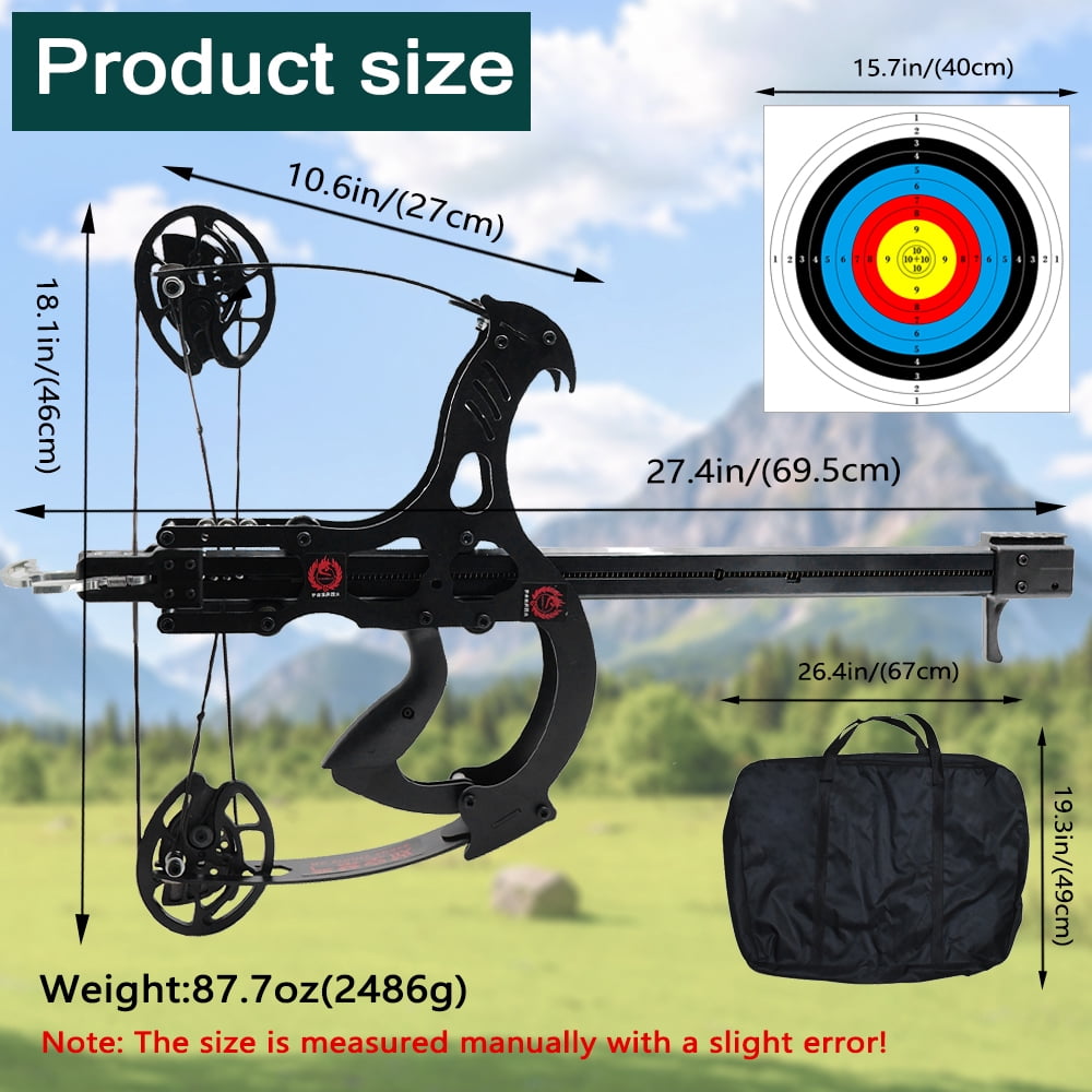 Runzkzy All-metal Composite Bow 50-shot Steel Ball Bow Adult Mechanical Pulley Long Pole Slingshot
