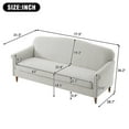 thumbnail image 6 of Christopher Knight Home 77.5" Chenille Loveseat Sofa with Rolled Arms, Classic Design 2-seater Couch, Light Gray, 6 of 9
