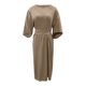 thumbnail image 4 of 2025 Vestido elegante de color liso para mujer con cintura alta, mangas murciélago, estilo informal, mezcla de poliéster, vestido de fiesta para todas las estaciones, 4 of 4