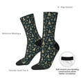 thumbnail image 4 of Rateoe Gold Snowflake Christmas Tree for Women Casual Calf Socks - Cute Crew Socks - Thin Soft Above Ankle Socks Size 5-11, 4 of 6