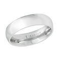 thumbnail image 3 of Men Women 6MM Comfort Fit Titanium Wedding Band White Finish Classic Domed Titanium Ring (Size 5 to 10), 3 of 4