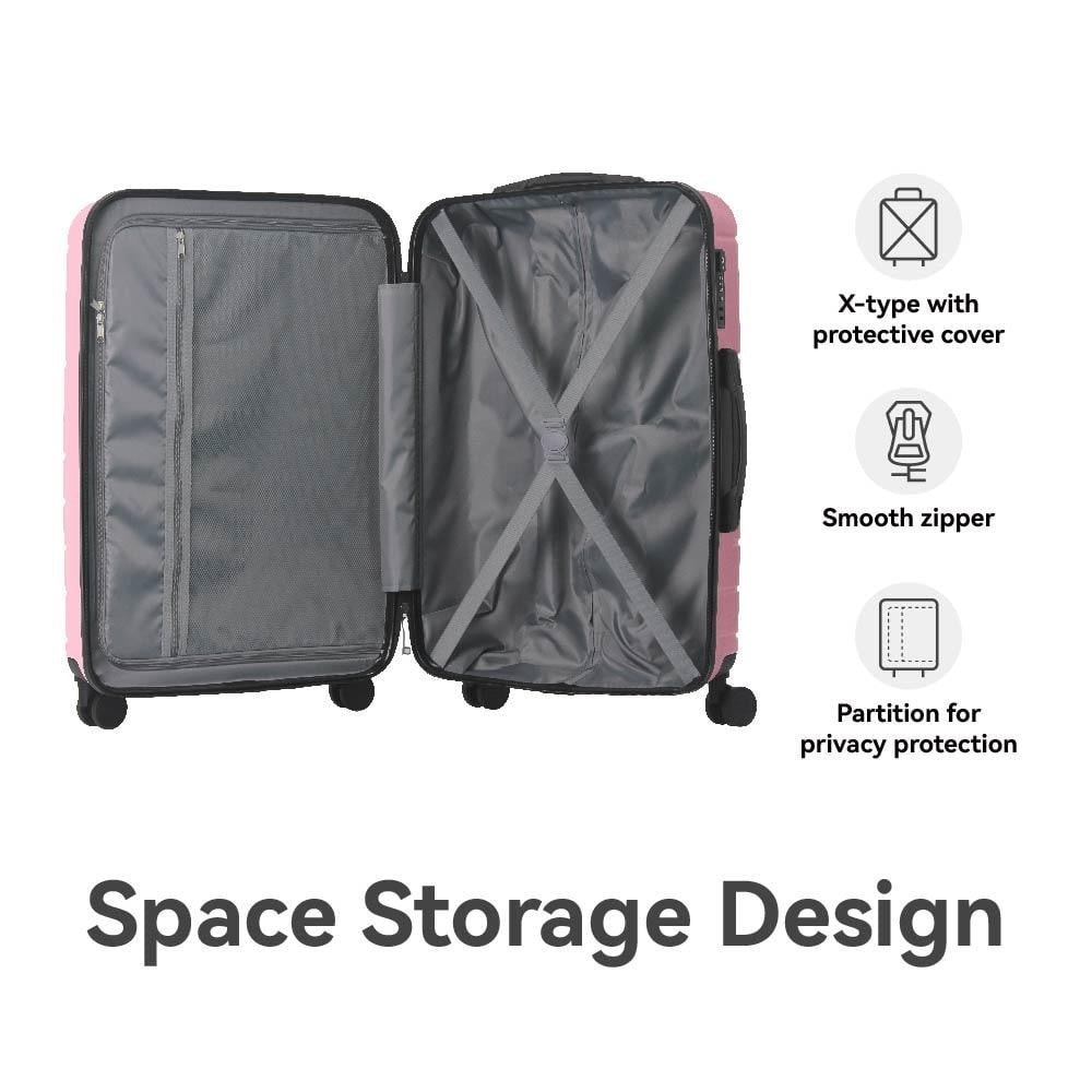 3pc Hardshell Luggage Set with TSA Lock, Lightweight ABS Spinner Suitcase 20" 24" 28"